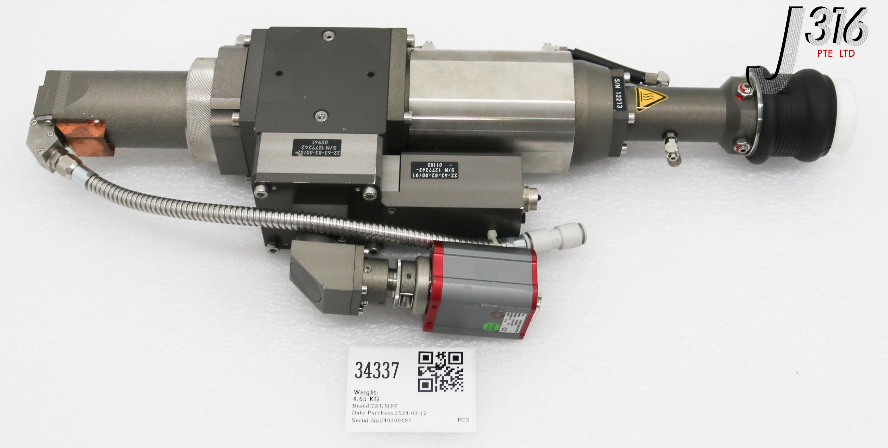 34337 TRUMPF LASER HEAD ASSY W/ CCD CAMERA CF8/5 MXLG1/2